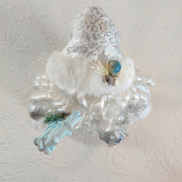 Vintage Dan Dee Silver Robed Christmas Holiday Santa Claus & Winter Staff 1980s - Picture 9 of 13